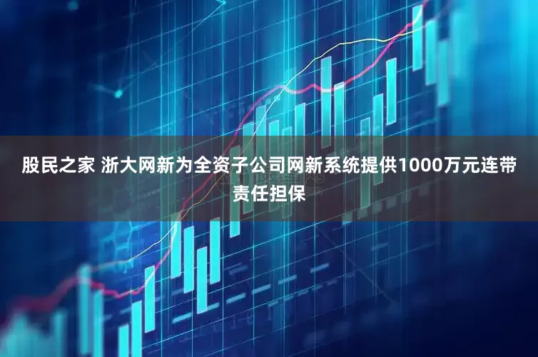 股民之家 浙大网新为全资子公司网新系统提供1000万元连带责任担保