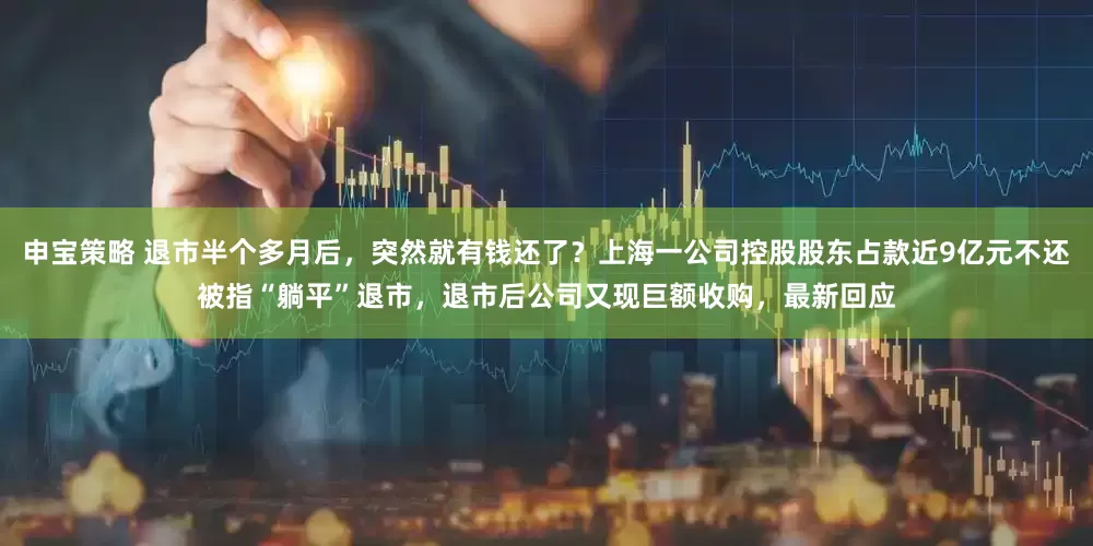 申宝策略 退市半个多月后，突然就有钱还了？上海一公司控股股东占款近9亿元不还被指“躺平”退市，退市后公司又现巨额收购，最新回应